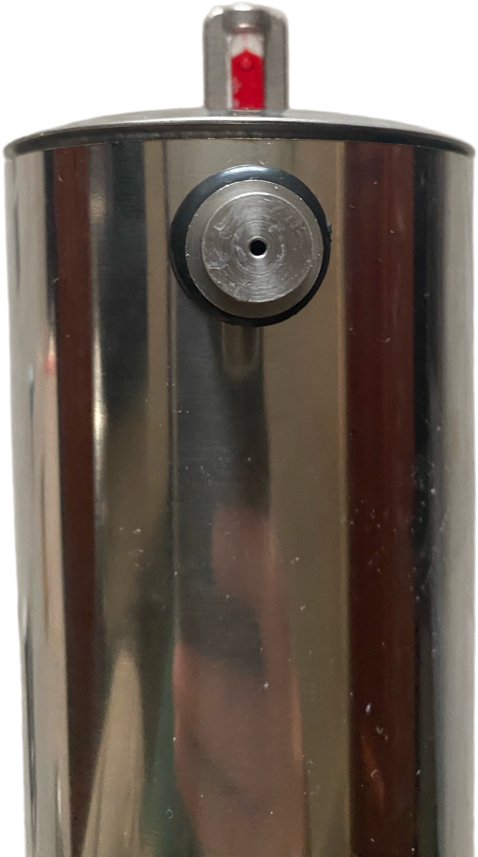Fusible glass bulb and nozzle close-up